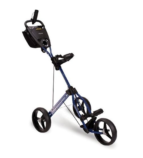 Bag Boy Express Auto Three Wheel Golf Push Pull Cart Navy eBay